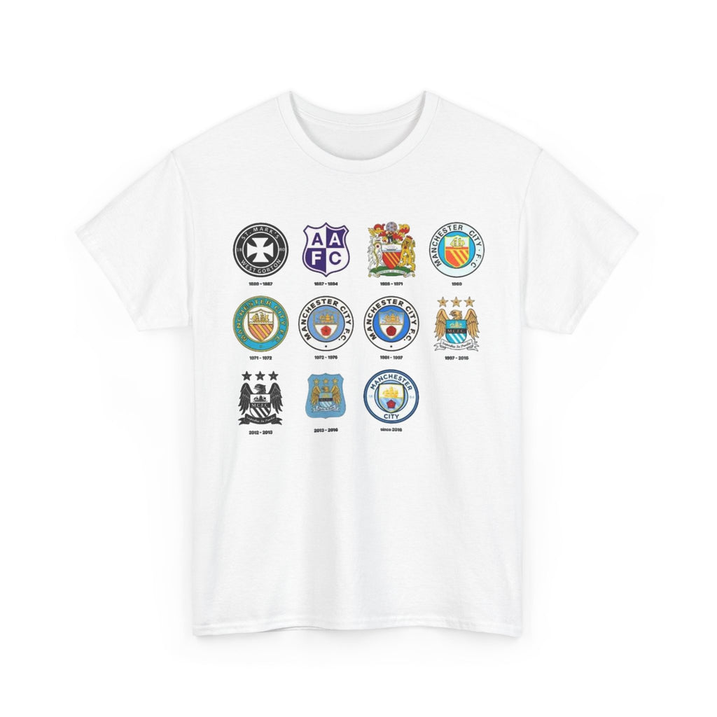 Manchester City Football Club Crest Inspired Tee — Classic Soccer Logos Graphic T‑Shirt