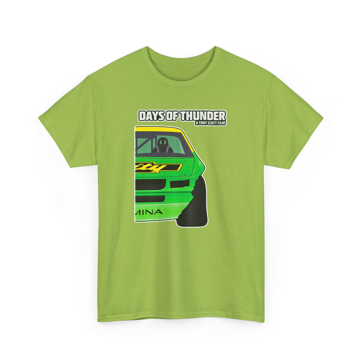 Days of Thunder Racing Car T‑Shirt — Retro Green Muscle Car Tee