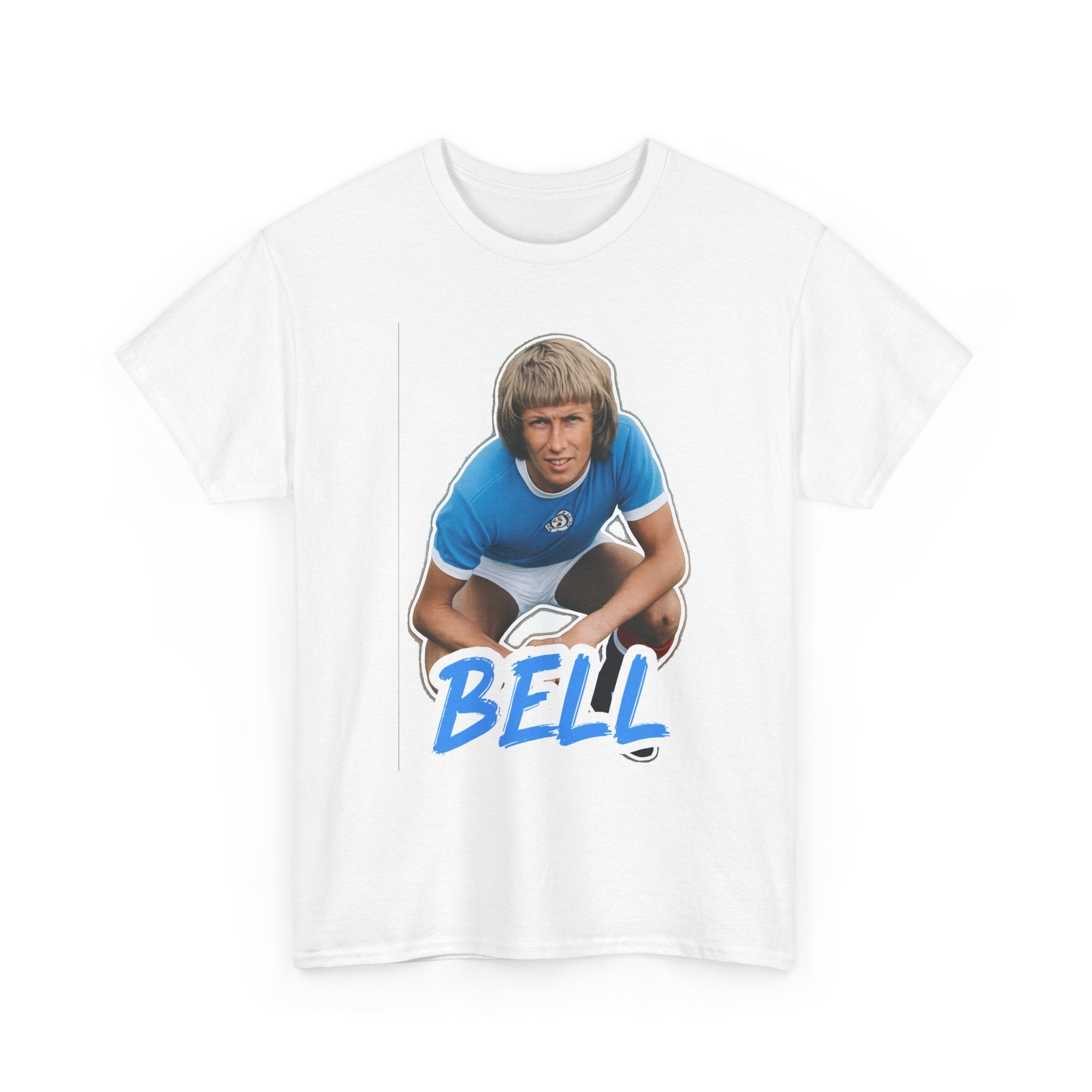 Colin Bell Manchester City Legend Retro Soccer Tee — Vintage Player Graphic T-Shirt