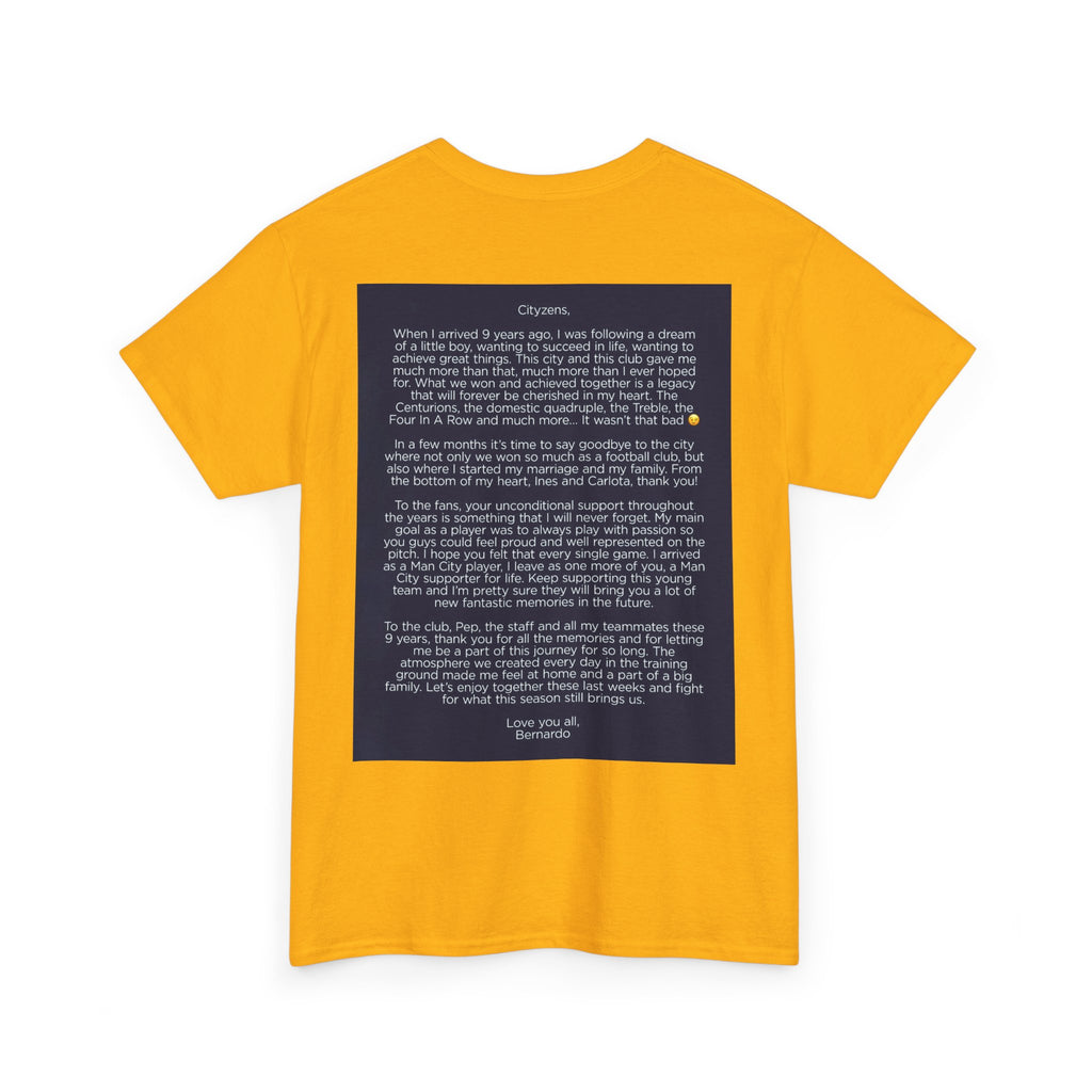 Bernardo Silva Tribute Tee – Inspirational Letter & Celebrating Goal Moment