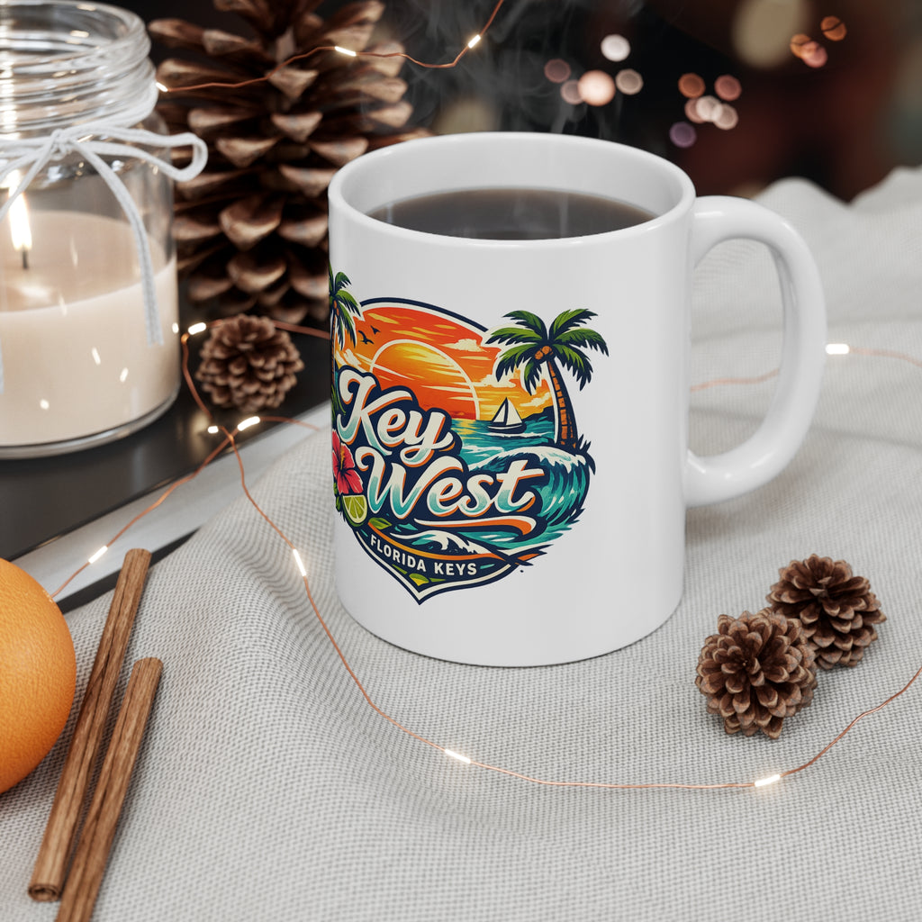 Key West Florida Keys Ceramic Coffee Cups, 11oz, 15oz