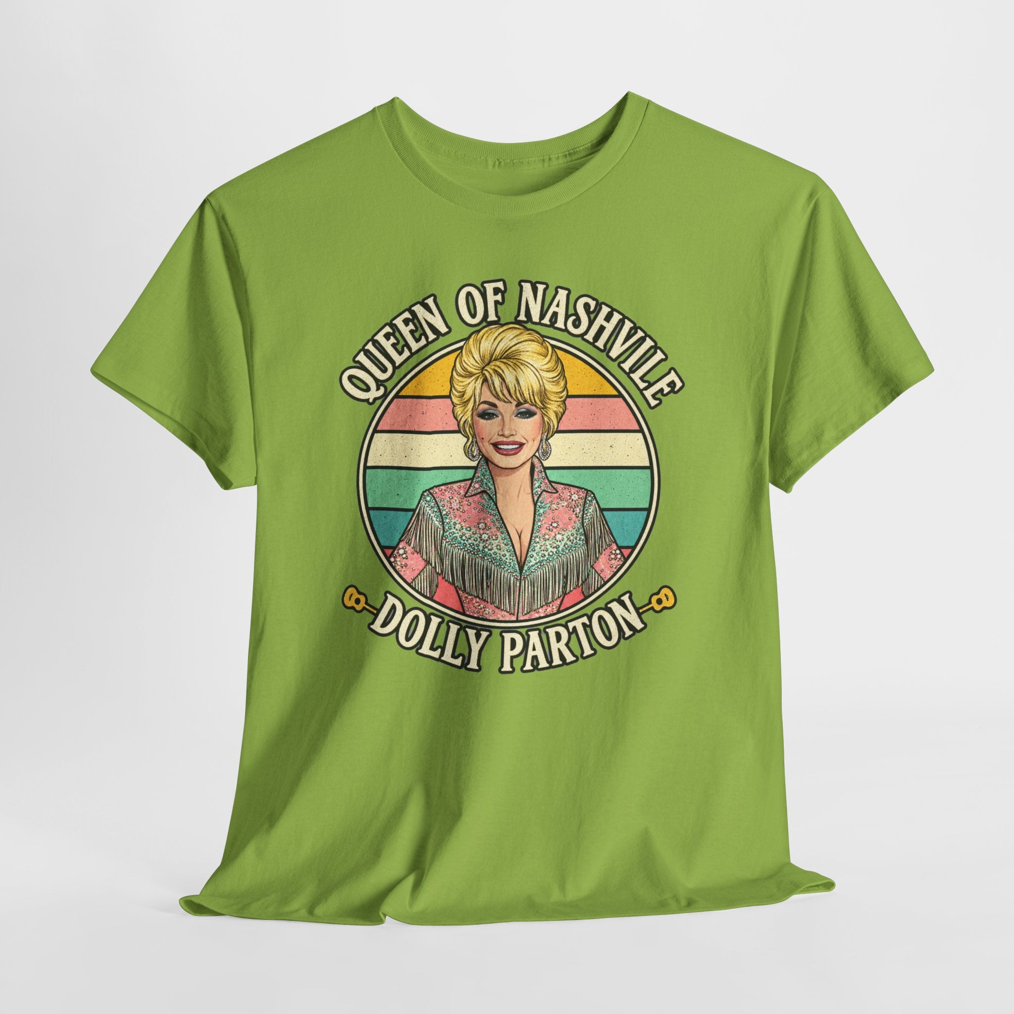 Queen of Nashville Graphic Tee — Dolly Parton Retro Portrait Shirt