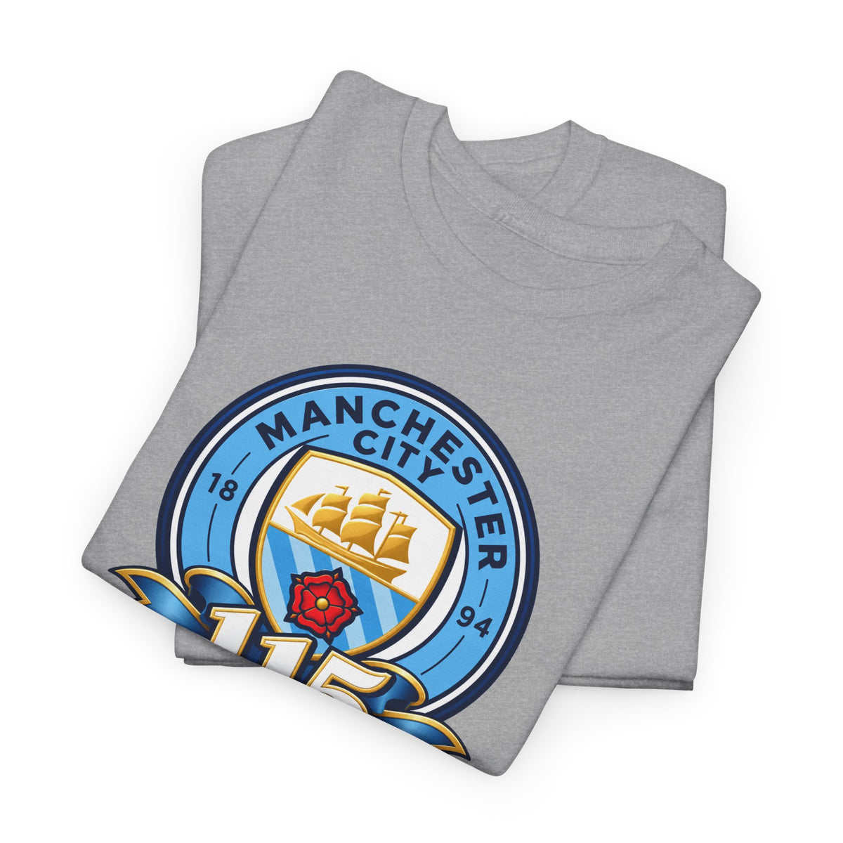 Manchester City 115th Crest Inspired Cotton T-Shirt