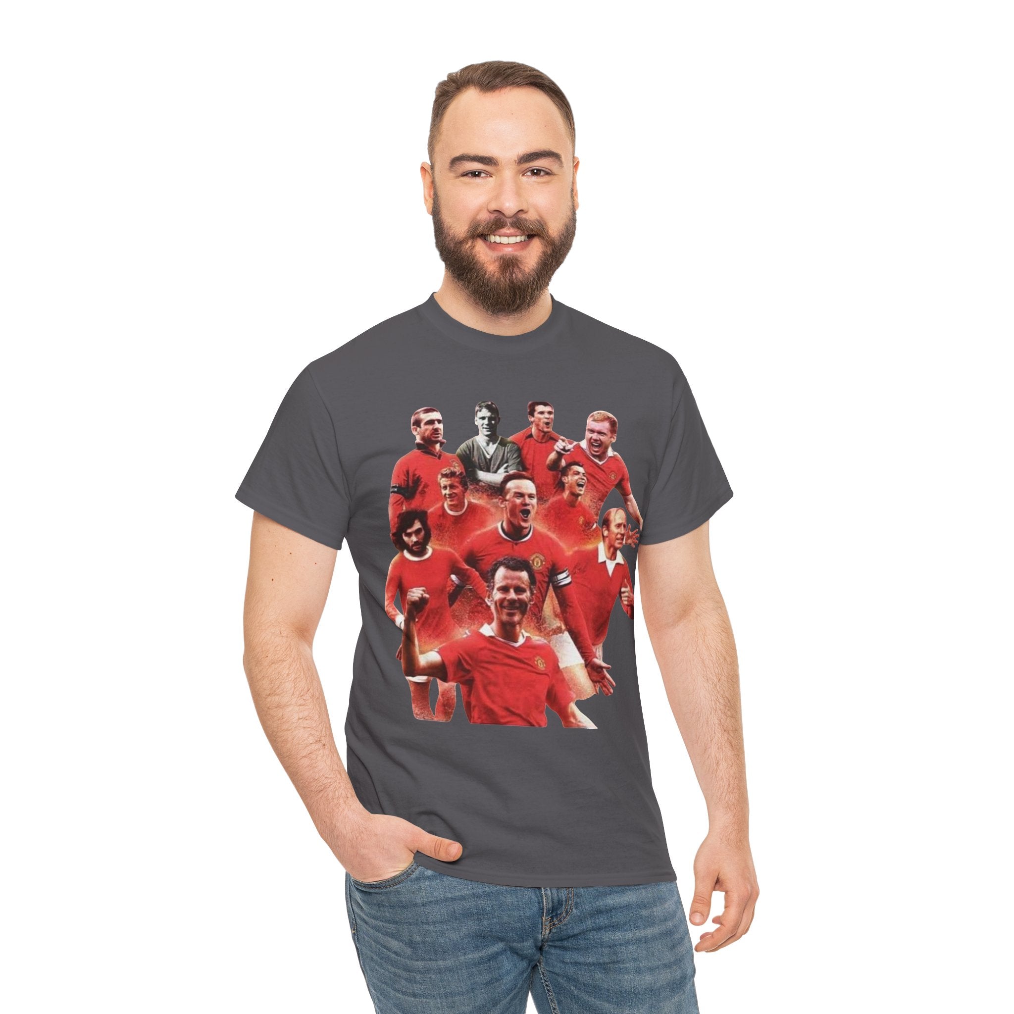 Manchester United Legends T‑Shirt — Retro Team Collage Football Tee