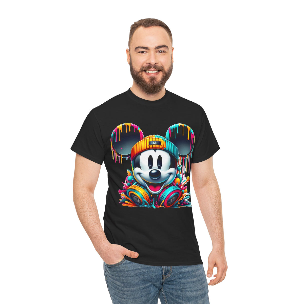 Mickey Graphic Tee — Colorful Street Art Mouse Character T-Shirt