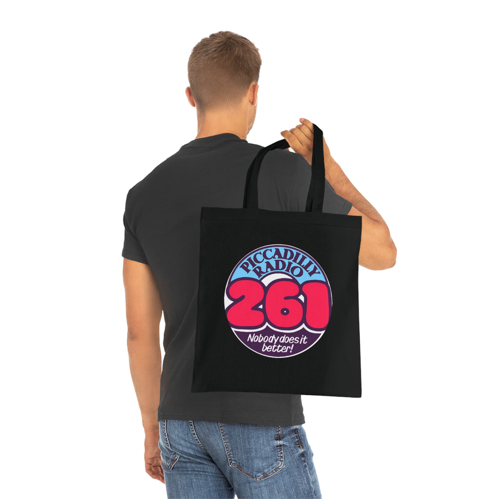 Piccadilly Radio 261 Retro Logo Tote Bag – 'Nobody Does It Better' Cotton Shopper