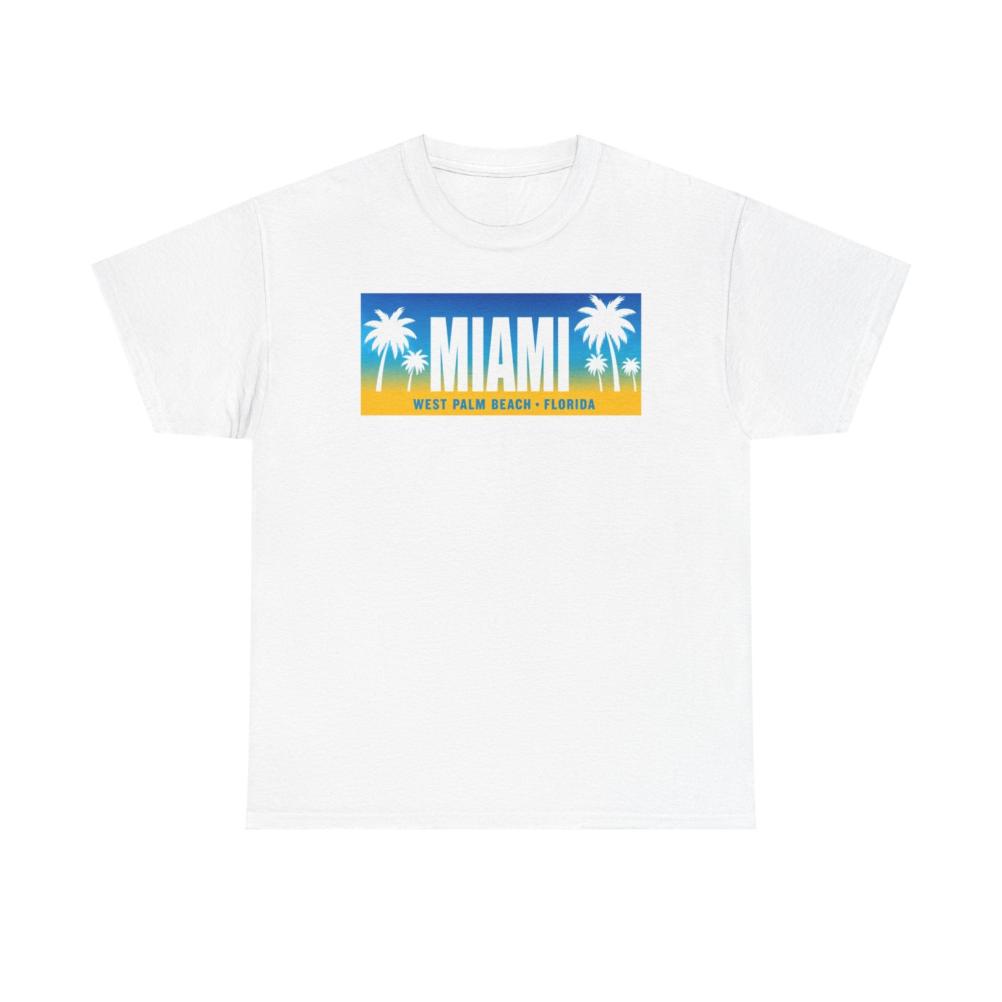 Miami West Palm Beach Vintage Tee — "MIAMI" Beach Palm Trees T‑Shirt
