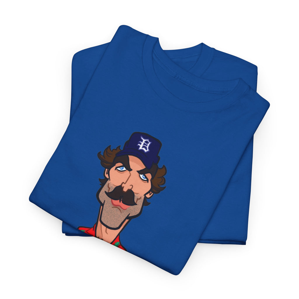 Magnum PI Retro Caricature T-Shirt — Retro Mustache Hat Portrait Tee