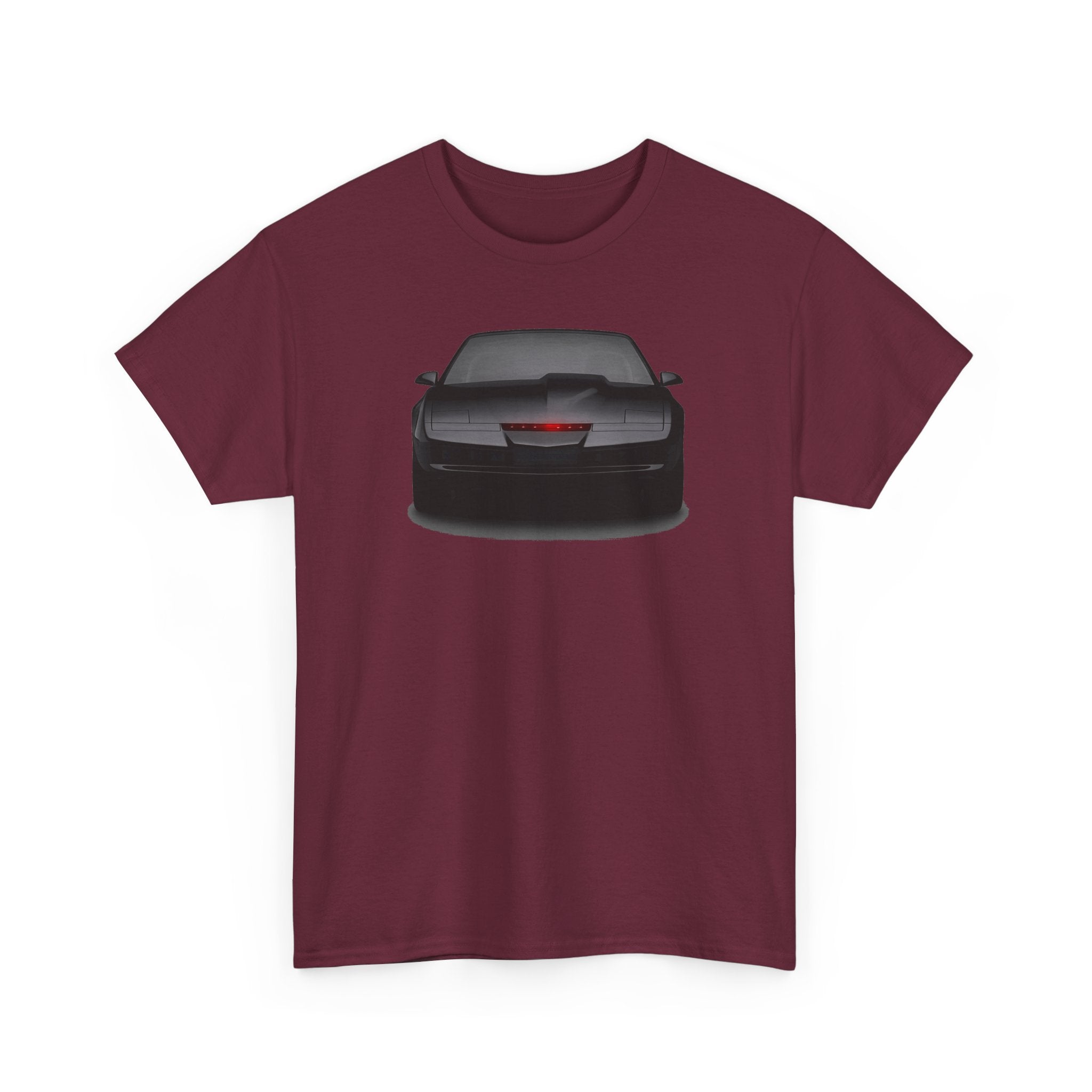 KITT-Inspired Retro Sports Car Tee — Front View Knight Rider Car Graphic Shirt