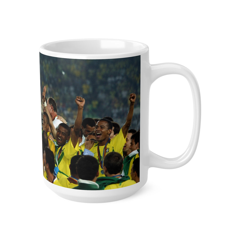 Brazil World Cup Winners Victory Photo Mug — Team Celebration Ceramic Coffee Cup (11oz, 15oz)