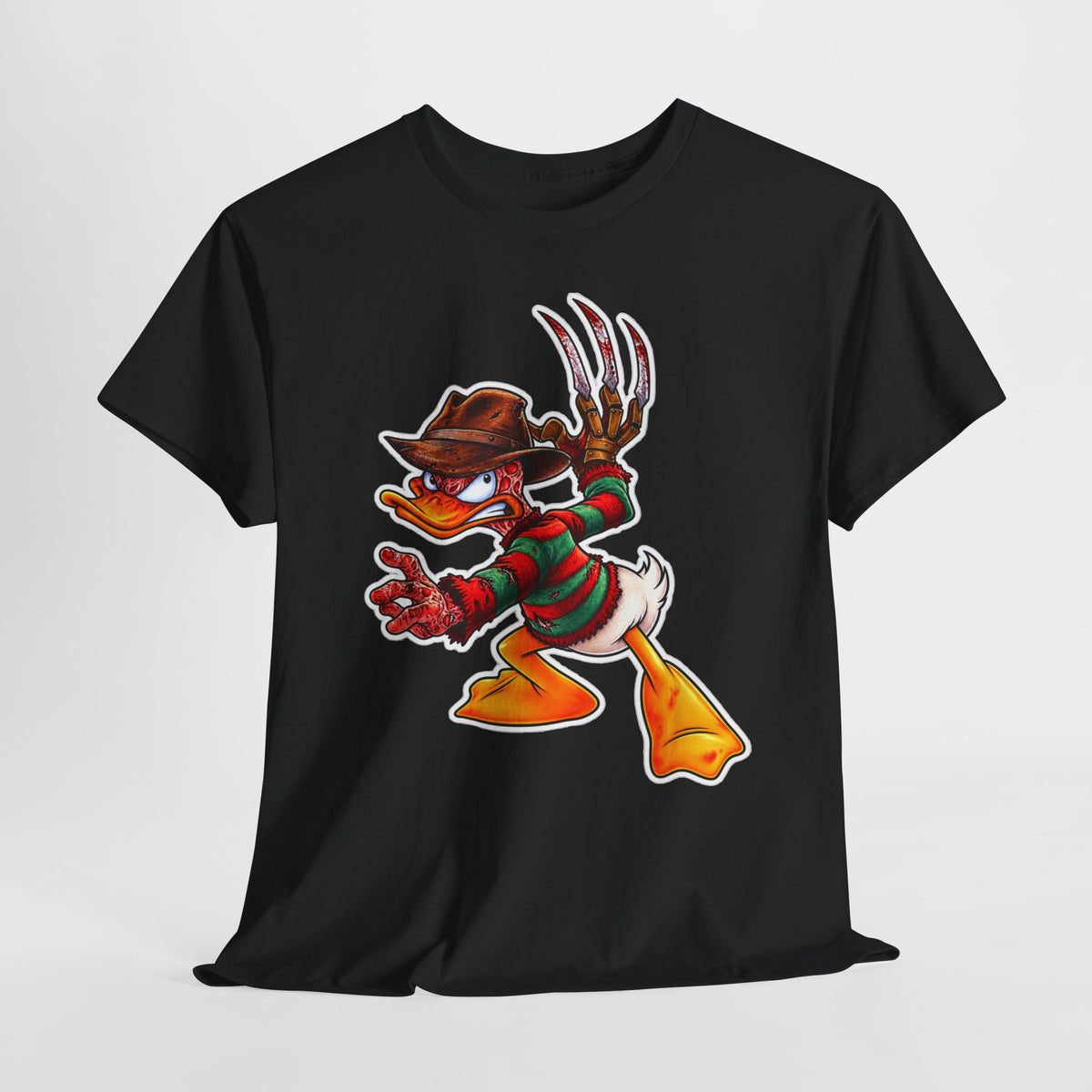 Horror Duck T-Shirt — Freddy-Inspired Creepy Duck Graphic Tee