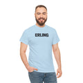 Erling Haaland Name Tee — Minimalist White Graphic T-Shirt