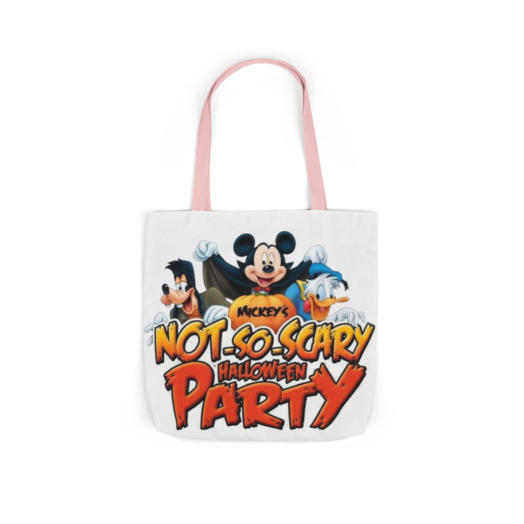 Halloween Party Canvas Tote Bag — "Not-So-Scary Halloween Party" Graphic