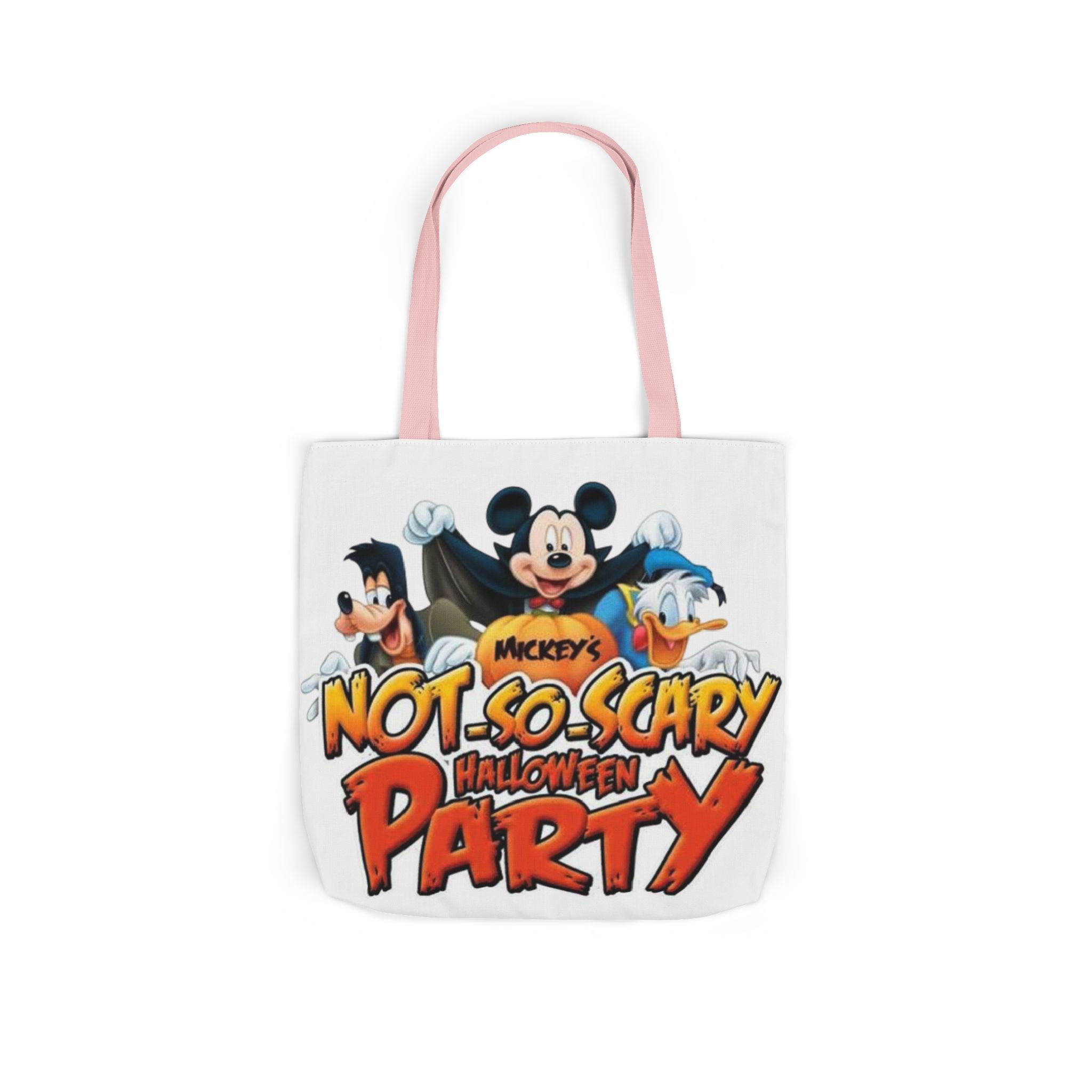 Halloween Party Canvas Tote Bag — "Not-So-Scary Halloween Party" Graphic