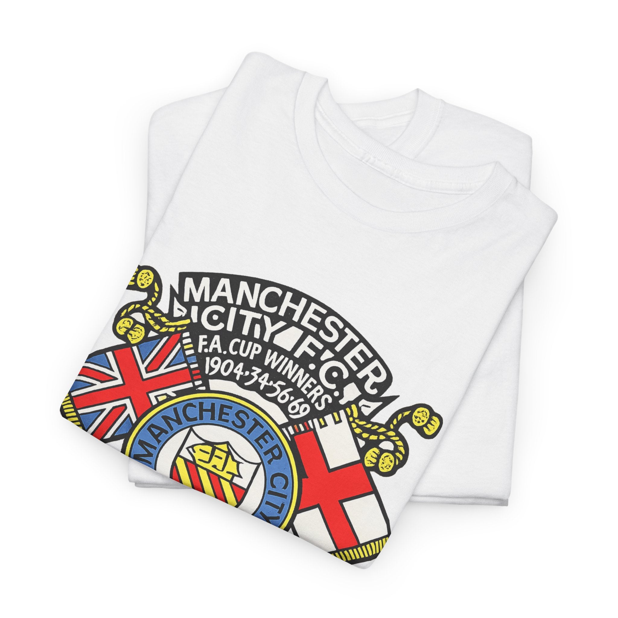 Manchester City Vintage Crest Tee — 'The Super Blues' 1970 European Cup Winners