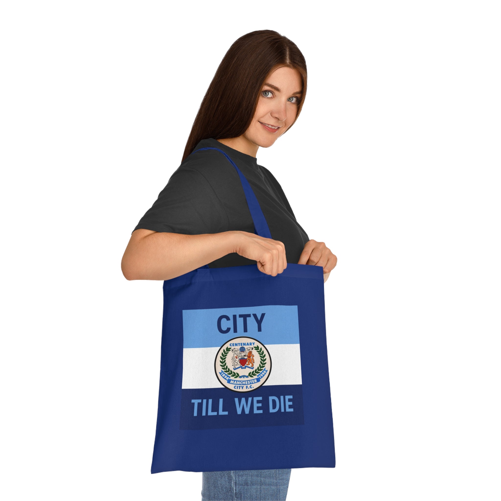City Till We Die Cotton Tote - Football Fan Flag Tote Bag