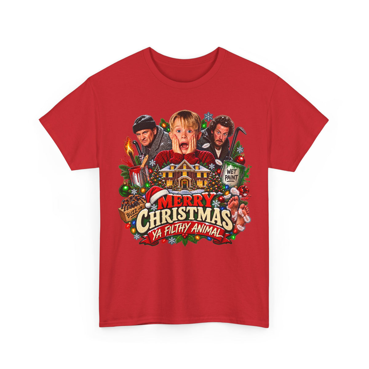 #Christmas Tee - "Merry Christmas Ya Filthy Animal" Home Alone Movie Holiday Shirt