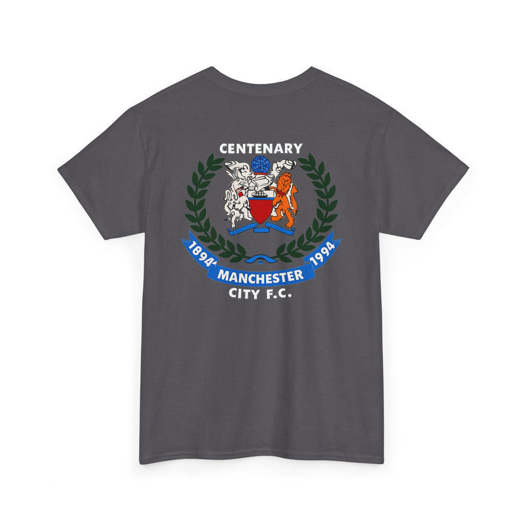 Manchester City F.C. Centenary Crest Tee — 1894–1994 Vintage Football T‑Shirt