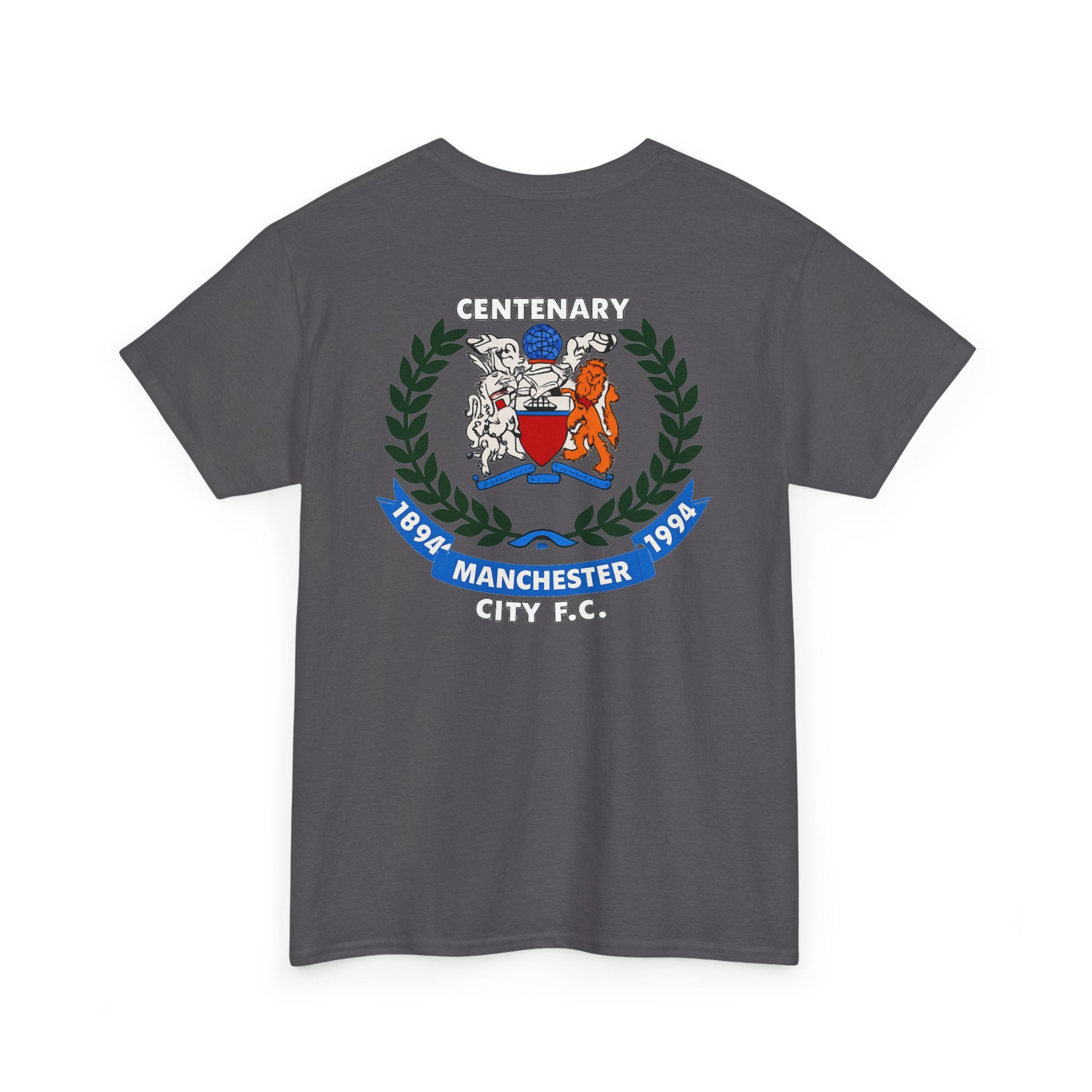 Manchester City F.C. Centenary Crest Tee — 1894–1994 Vintage Football T‑Shirt