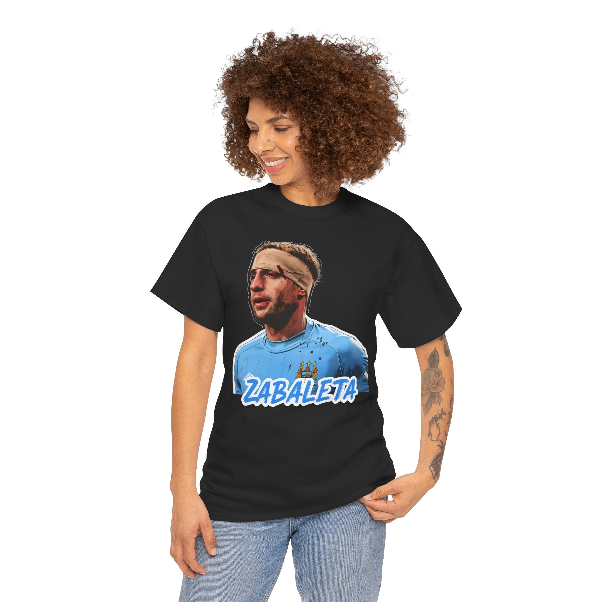 Zabaleta Manchester City Fan Tee — Retro Player Portrait Soccer T‑Shirt