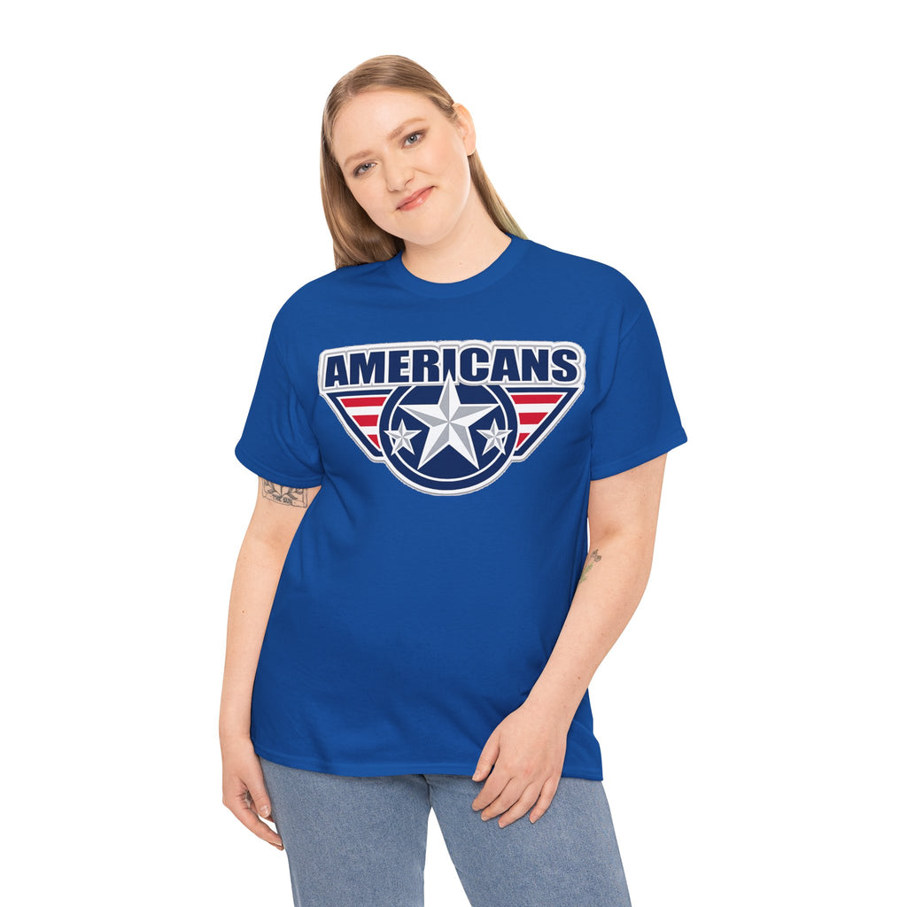 Americans Patriotic Star T‑Shirt — Red White Blue USA Graphic Tee