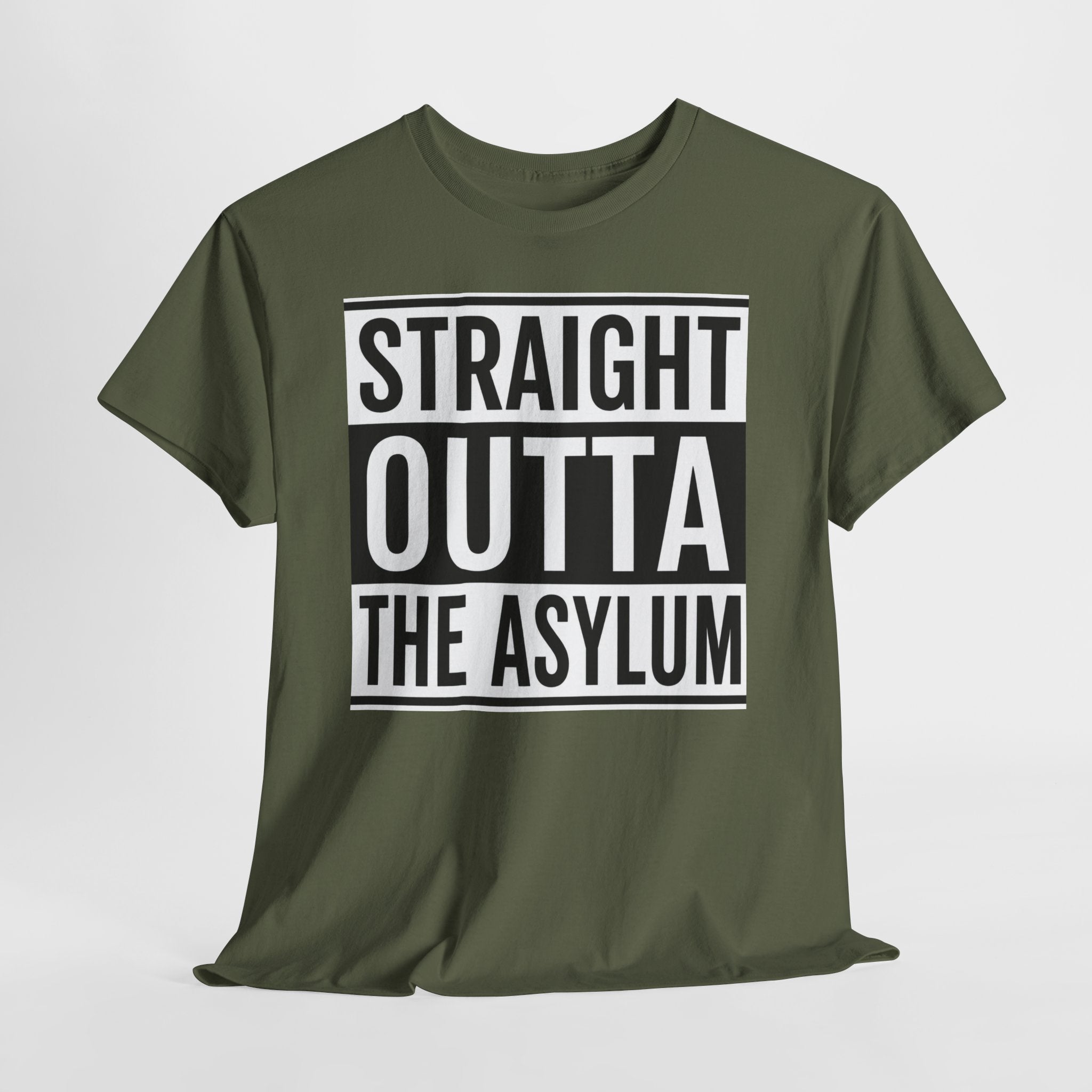 Straight Outta the Asylum T-Shirt – Graphic Statement Tee