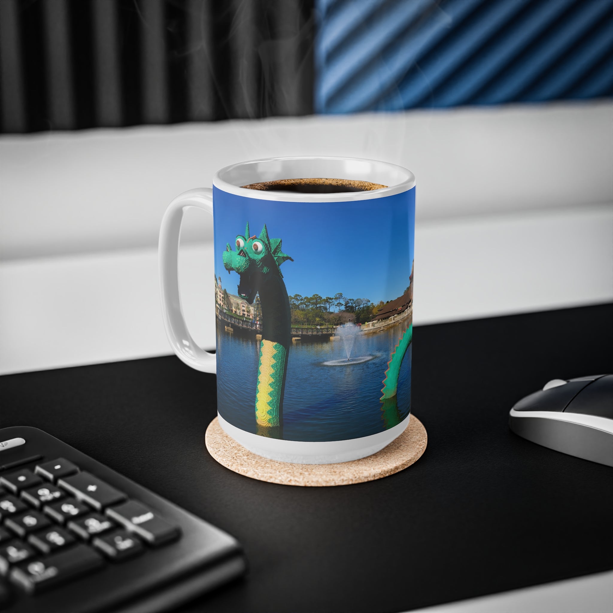 Disney Springs Dragon Ceramic Mug – Scenic Waterfront 11oz/15oz Coffee Cup