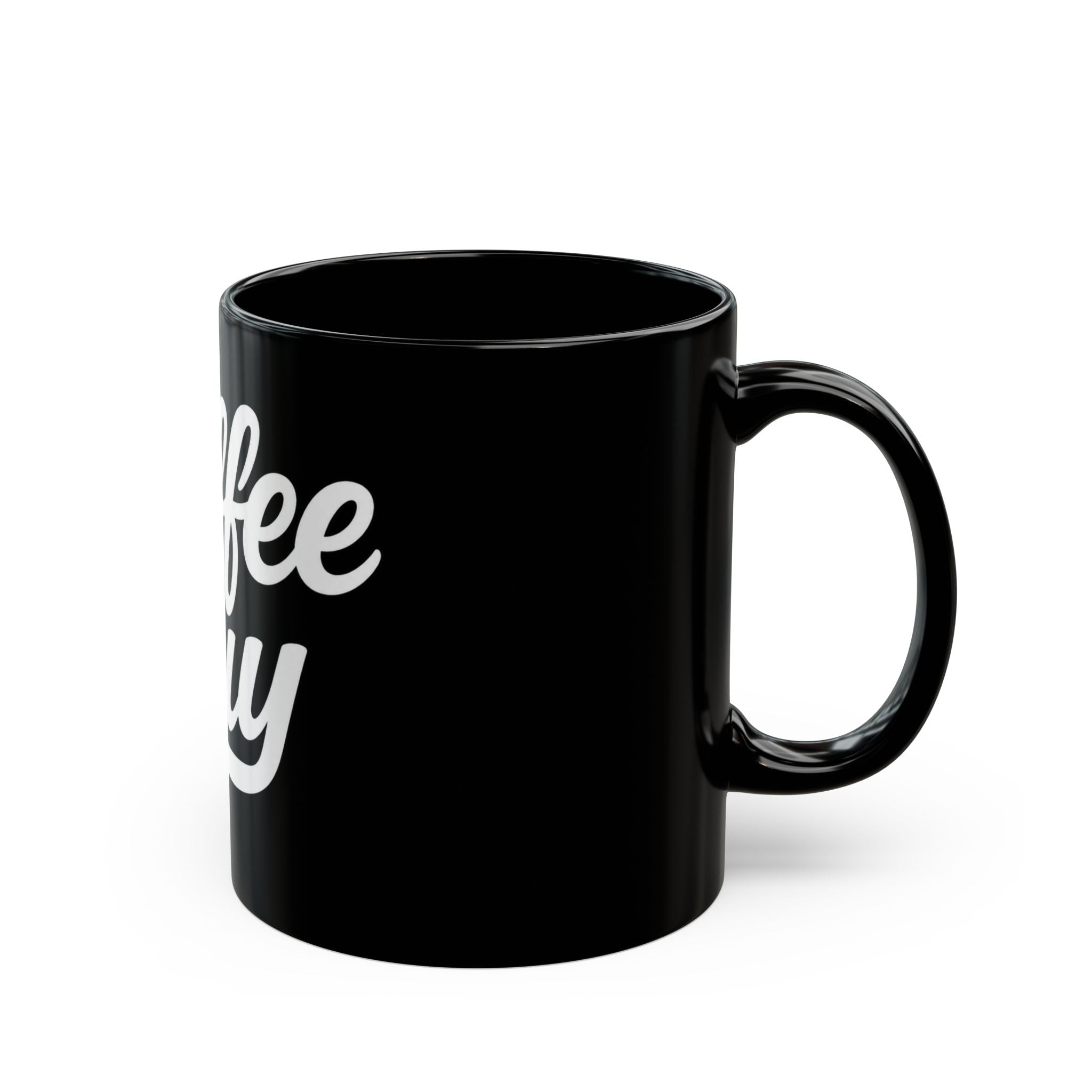 Coffee Guy Mug — Black Ceramic Coffee Cup for Men, Bold Retro Script Design (11oz & 15oz)
