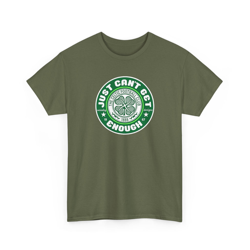 Celtic T-Shirt — "Just Can't Get Enough" Green Shamrock St. Patrick's Day Tee