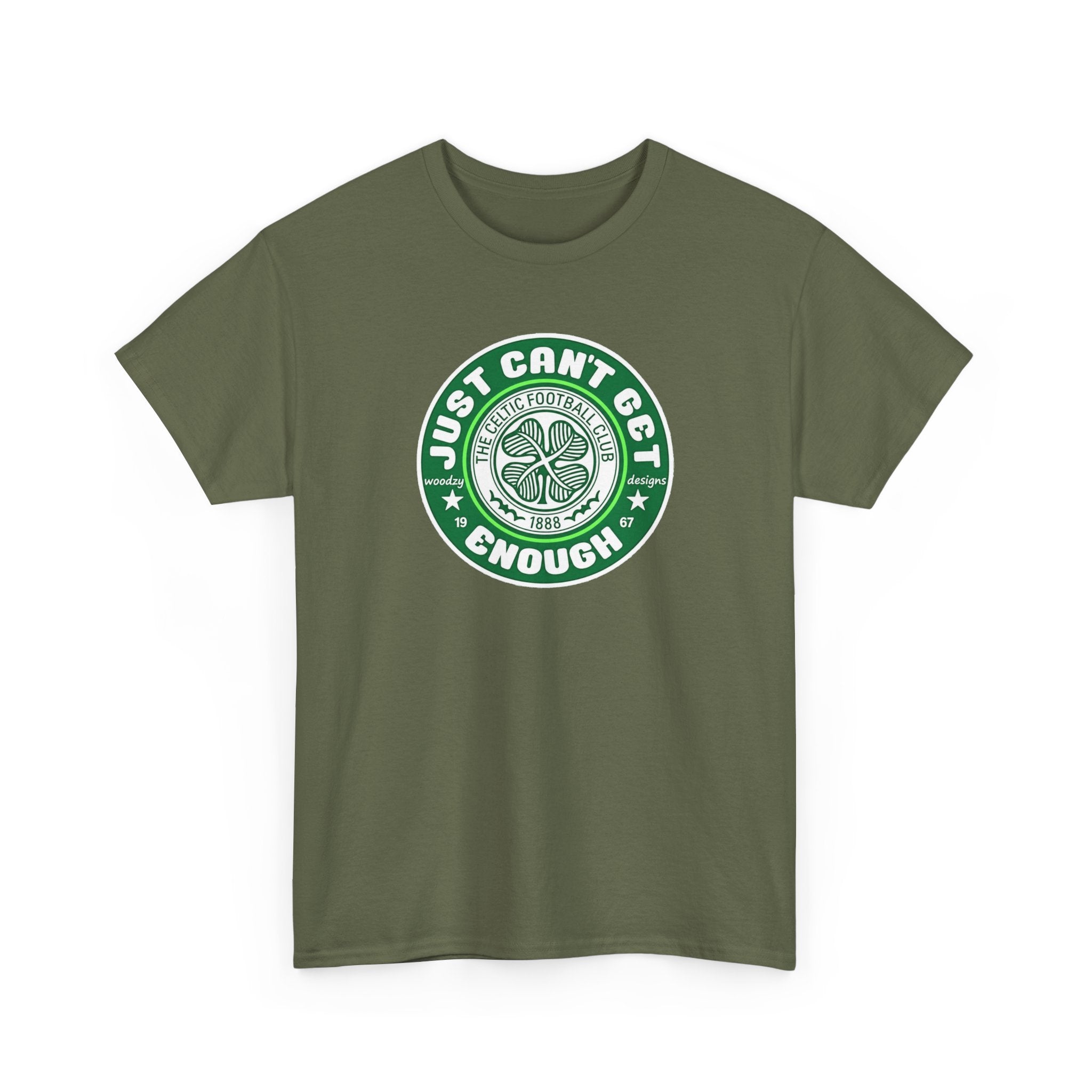 Celtic T-Shirt — "Just Can't Get Enough" Green Shamrock St. Patrick's Day Tee