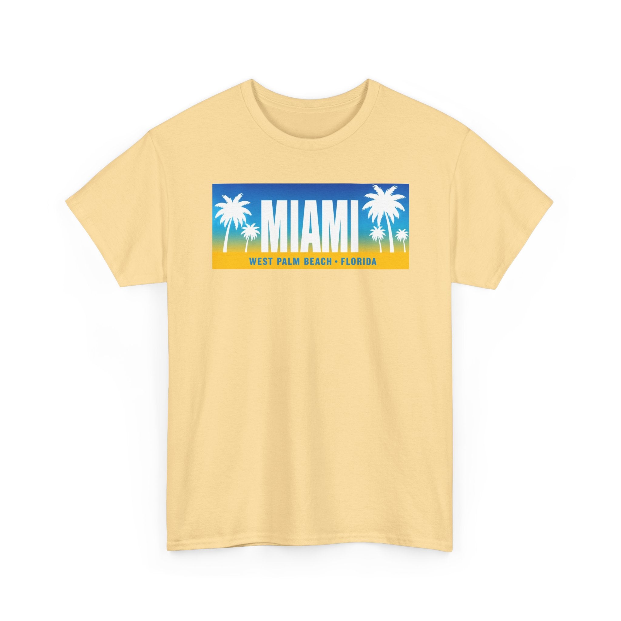 Miami West Palm Beach Vintage Tee — "MIAMI" Beach Palm Trees T‑Shirt