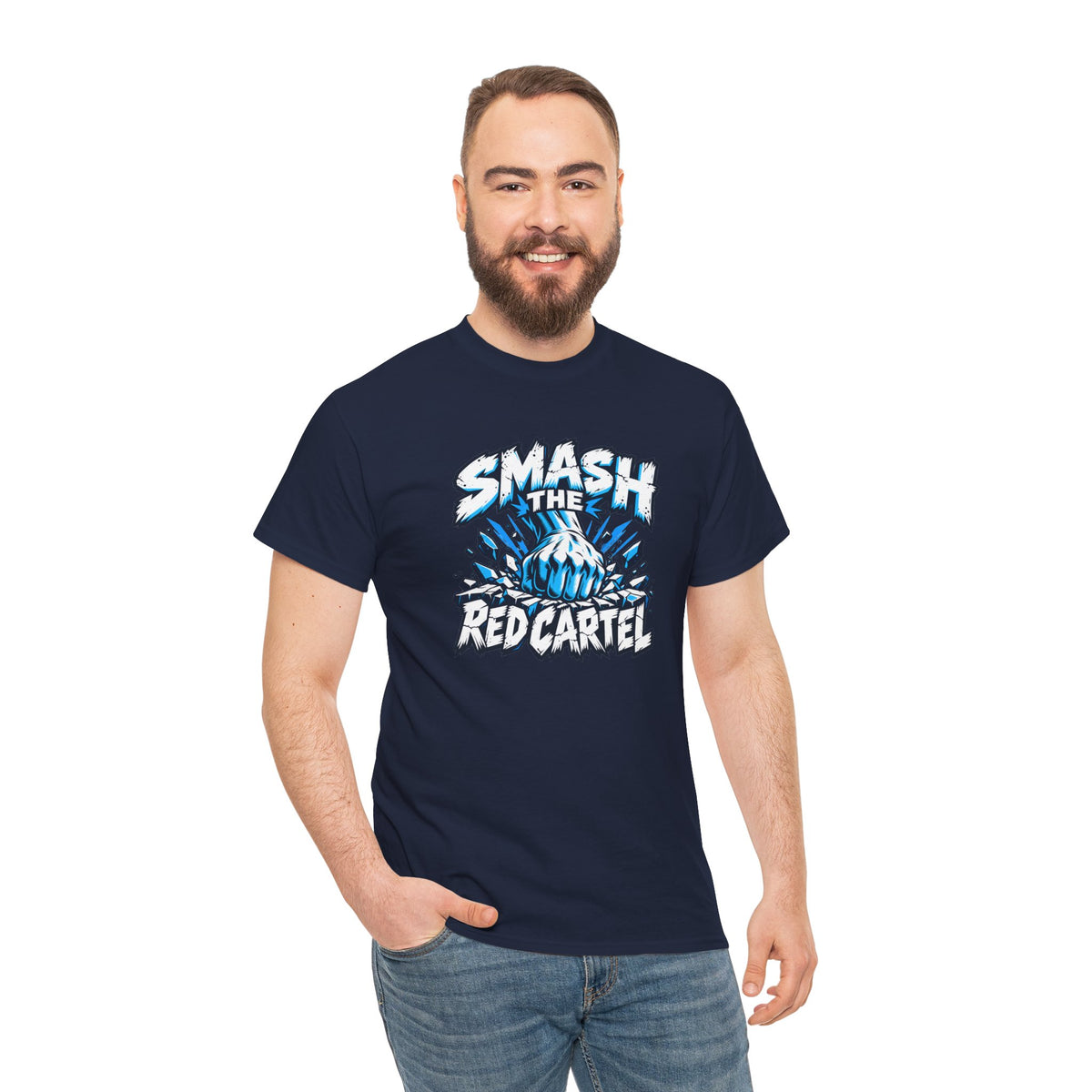 Smash the Red Cartel Unisex Heavy Cotton T-Shirt / Tee