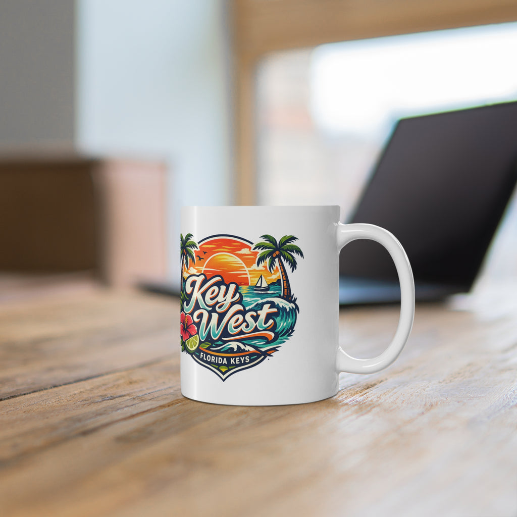Key West Florida Keys Ceramic Coffee Cups, 11oz, 15oz