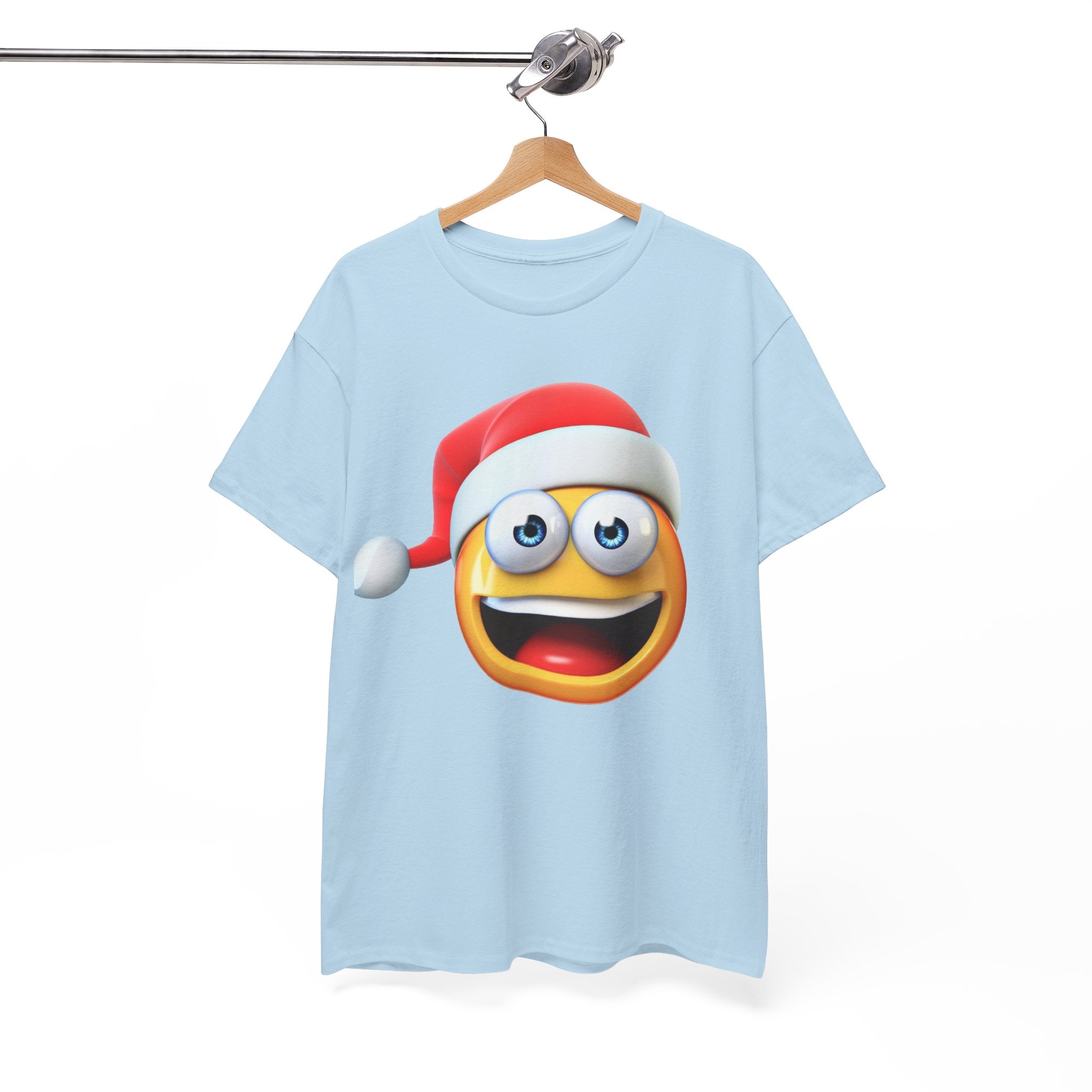 Christmas Emoji T-Shirt — Santa Hat Smiley Holiday Tee