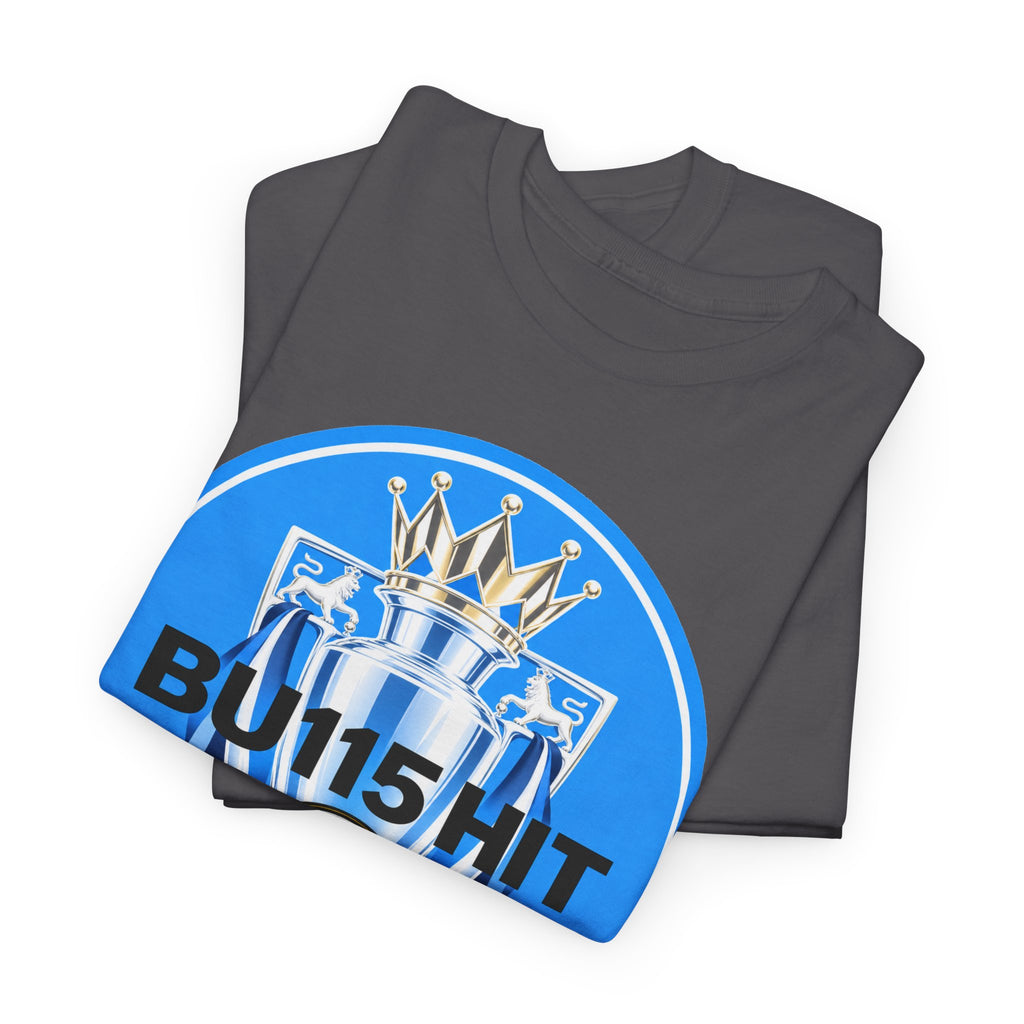 Manchester City Anti Premier League Charges Cotton T-Shirt — 'BU11SH1T' Blue Crown Football Shirt
