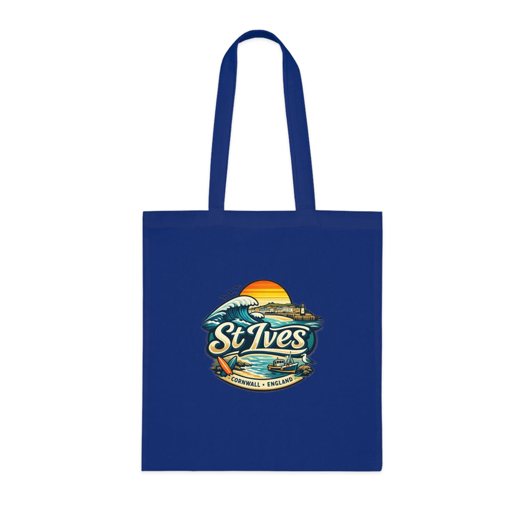 St Ives Beach Tote — Cornwall Surf Sunset Cotton Tote Bag