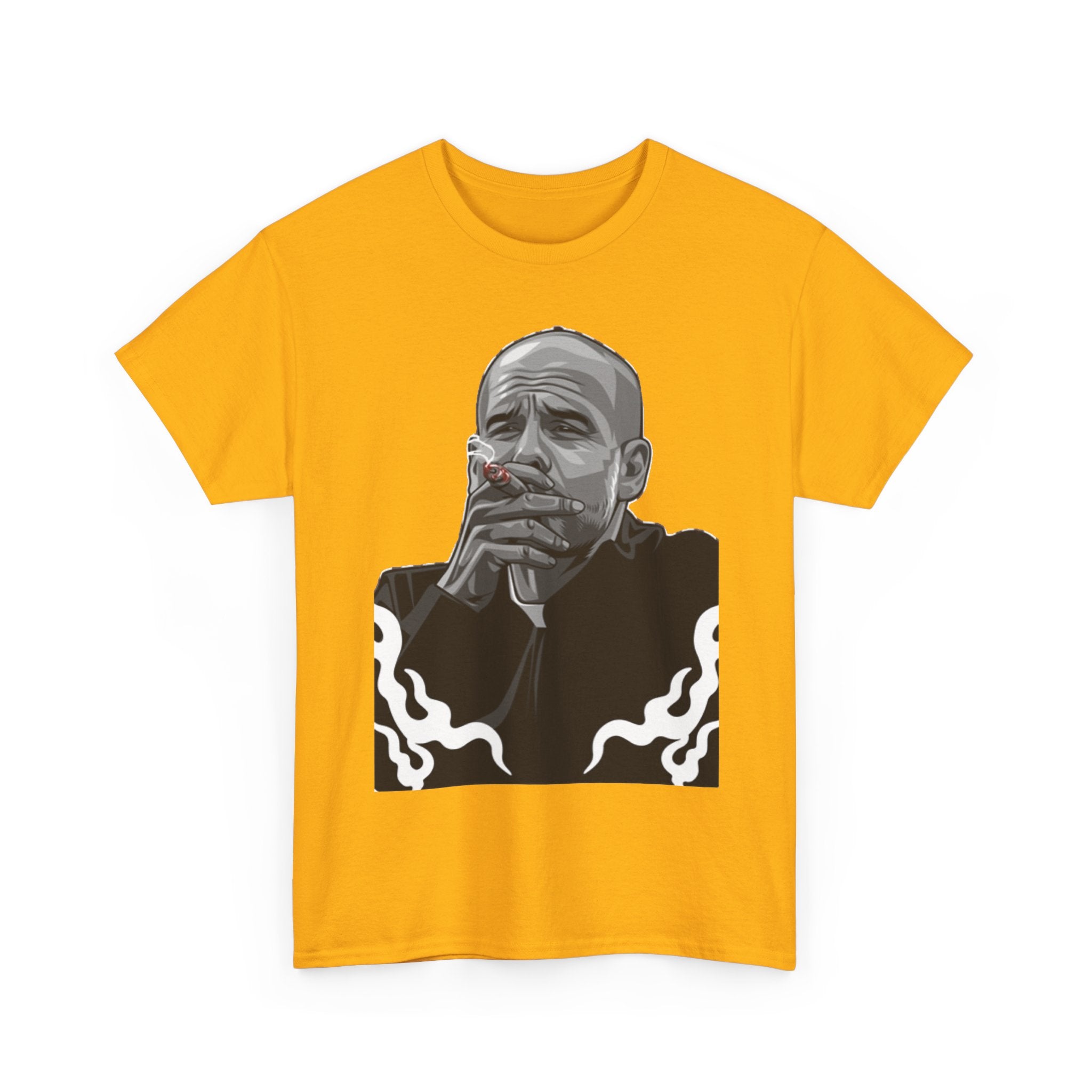 Pep Guardiola Smoking Portrait T‑Shirt — Moody Graphic Tee