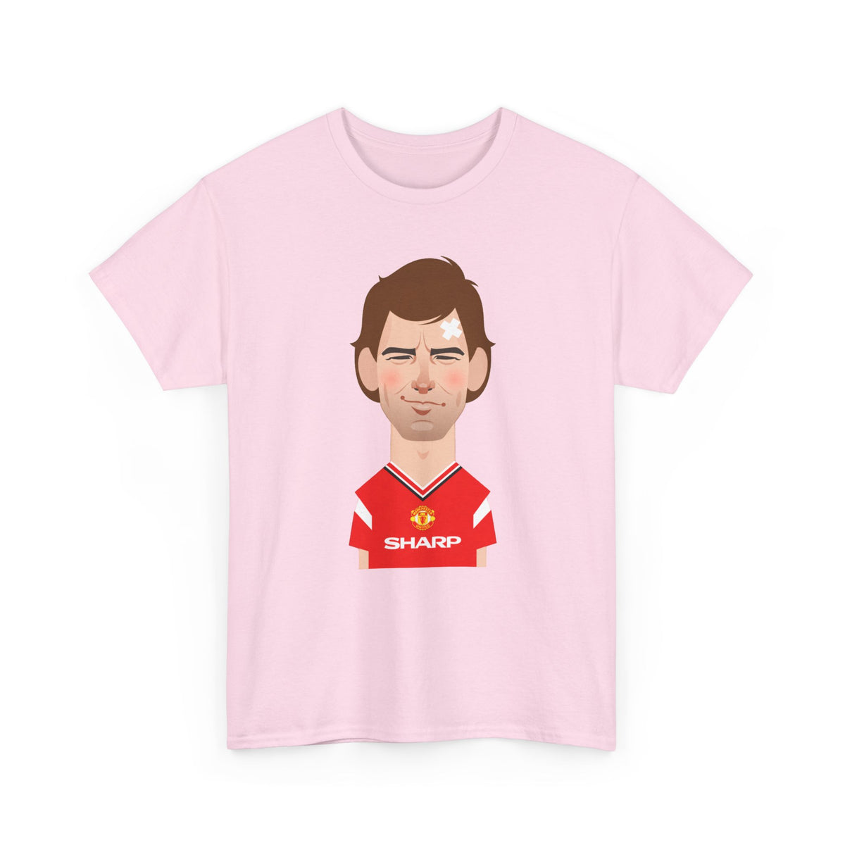 Bryan Robson Manchester United Legend Portrait Cotton T-Shirt