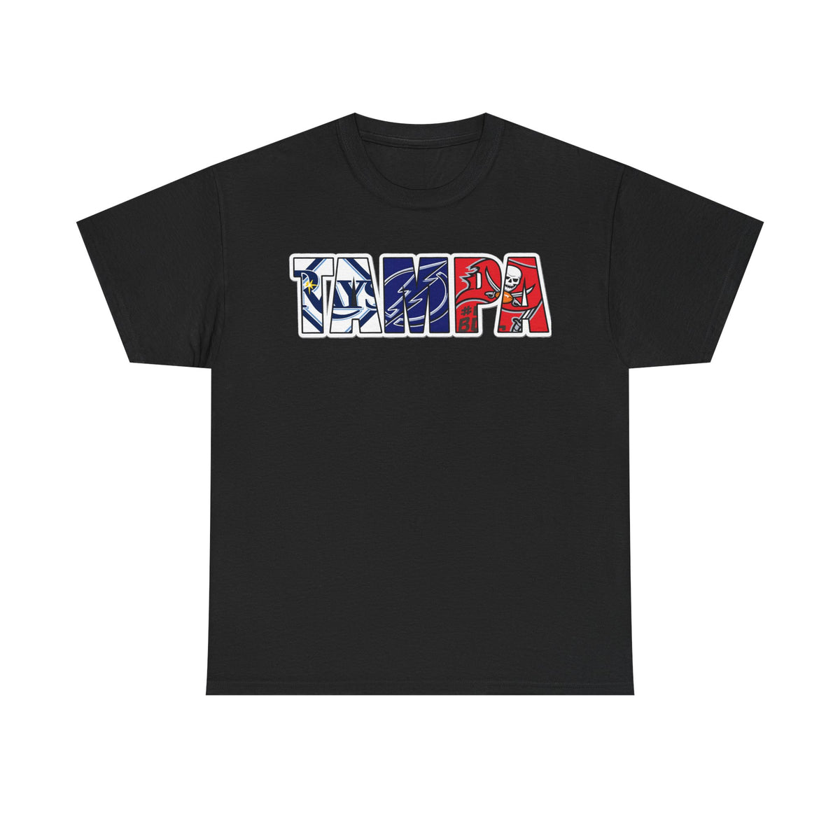 Tampa Block Letter Tee — Florida Flag Graphic T‑Shirt