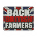 Back British Farmers PU Leather Mouse Mat — Union Jack Patriotic Desk Pad