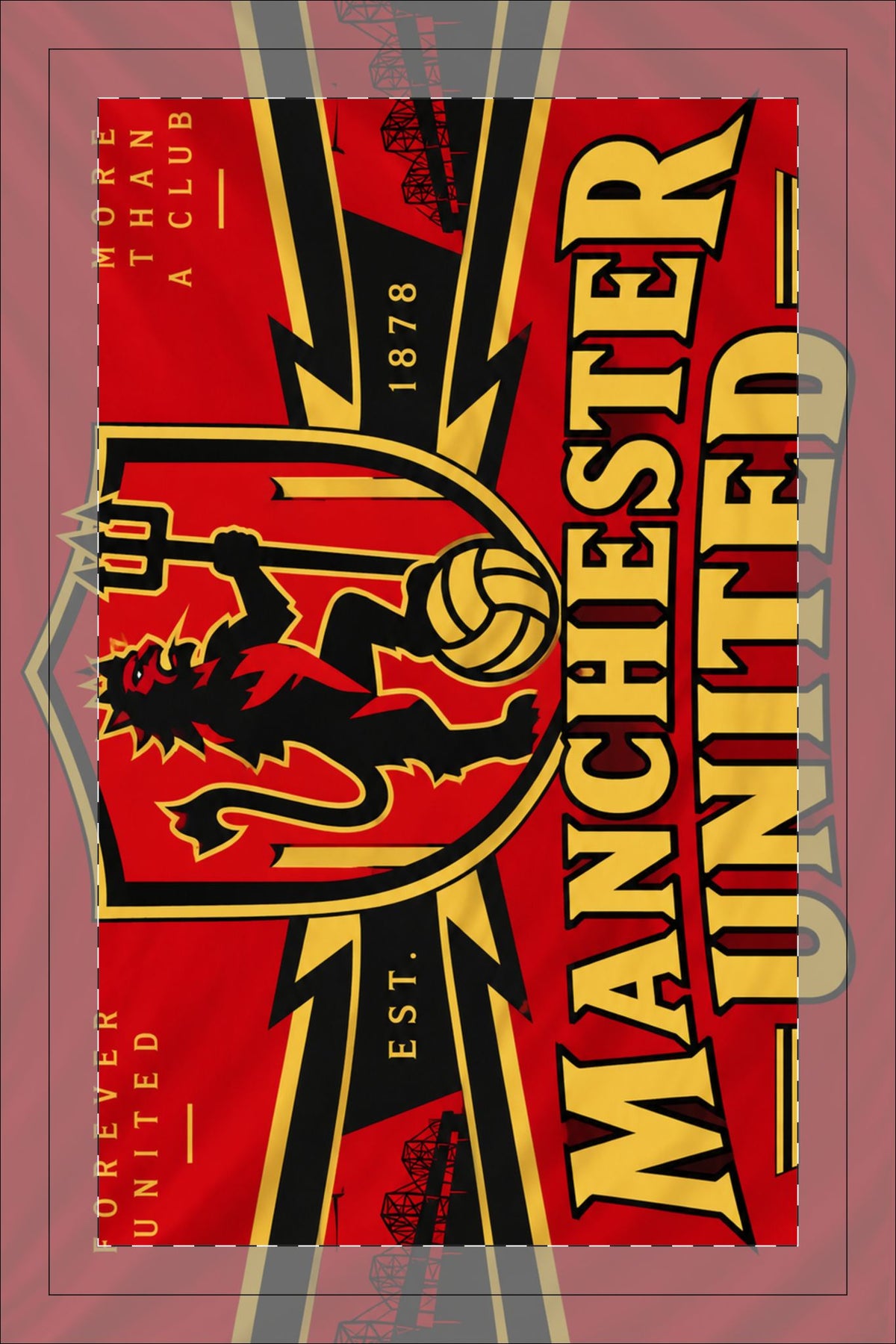 Manchester United Waffle Tea Towel — Double-Sided Soccer Kitchen Towel