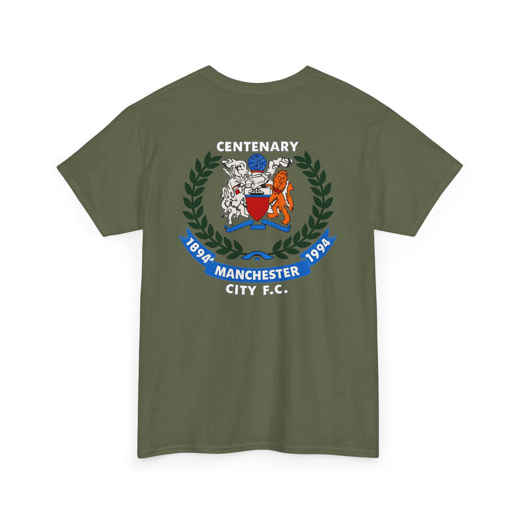 Manchester City F.C. Centenary Crest Tee — 1894–1994 Vintage Football T‑Shirt
