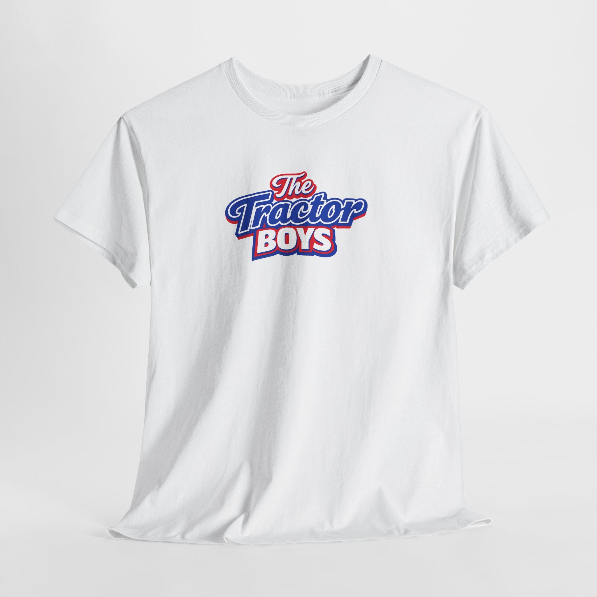 The Tractor Boys T-Shirt — Retro Blue & Red Logo Tee