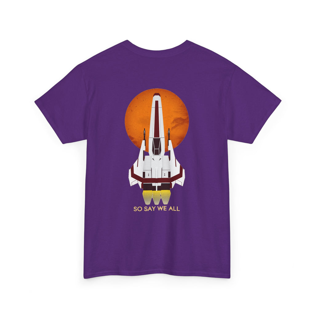 Battlestar Galactica Graphic Tee — "So Say We All" Viper Ship Sci‑Fi T‑Shirt