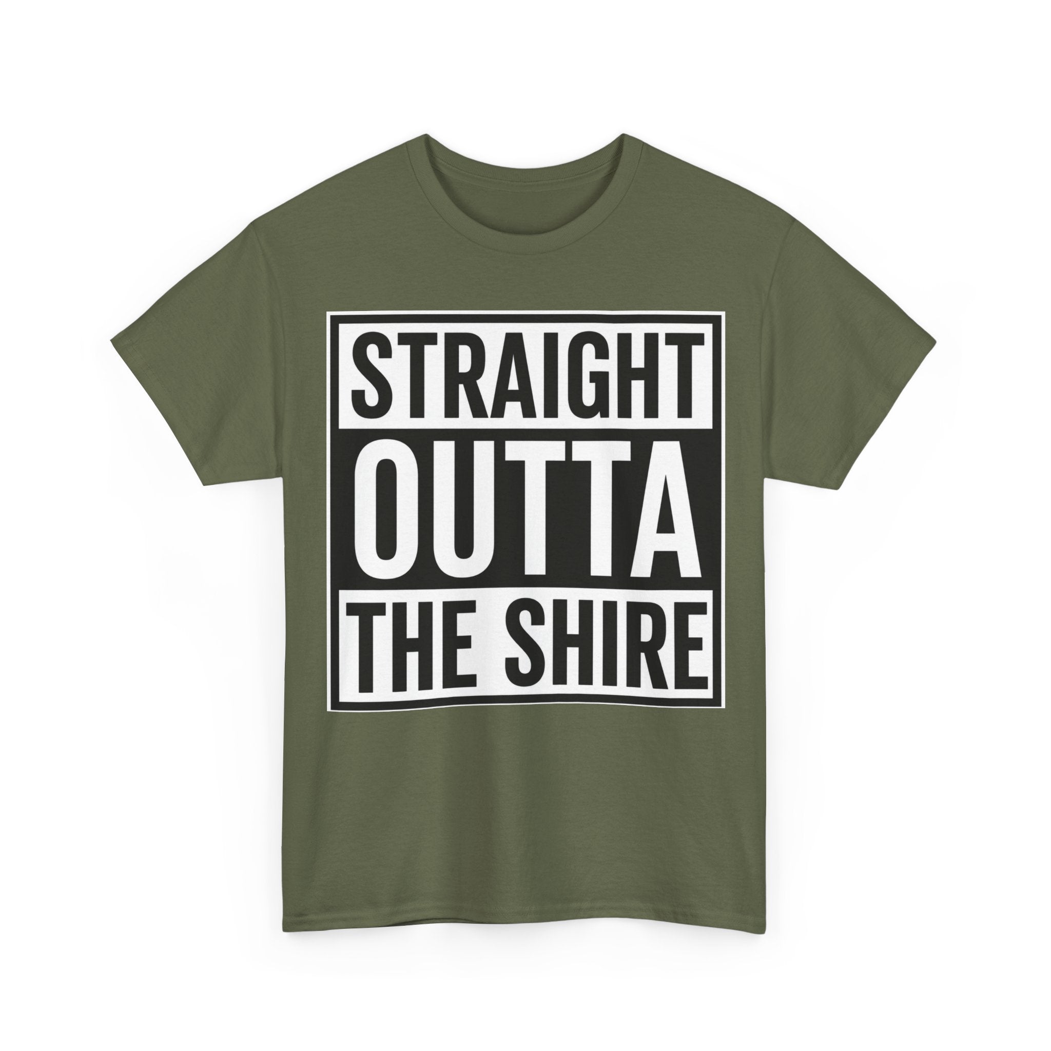 T-Shirt — "Straight Outta The Shire" Funny Hobbit Travel Tee