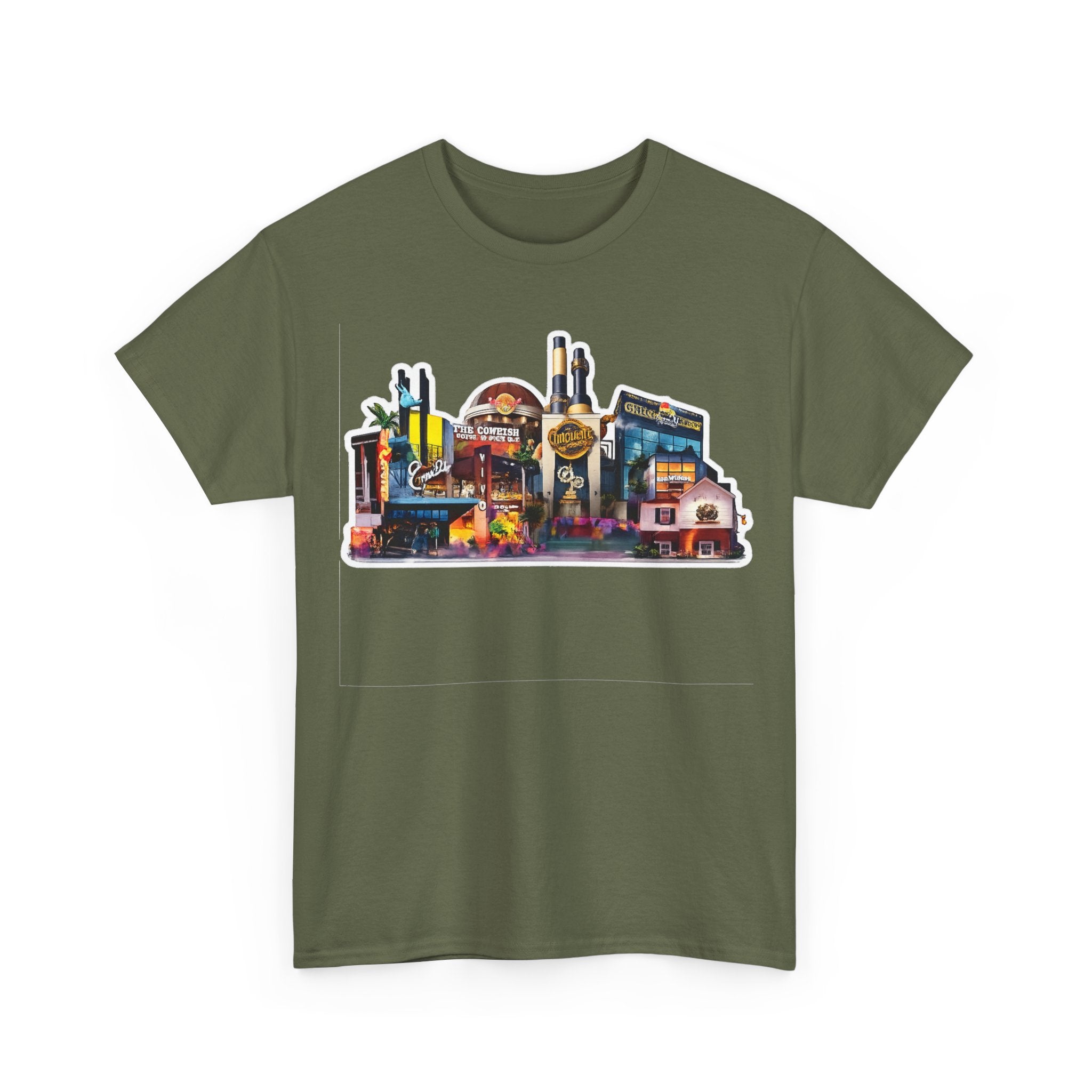Universal Orlando Skyline T-Shirt — Neon Strip Casino Cityscape Tee