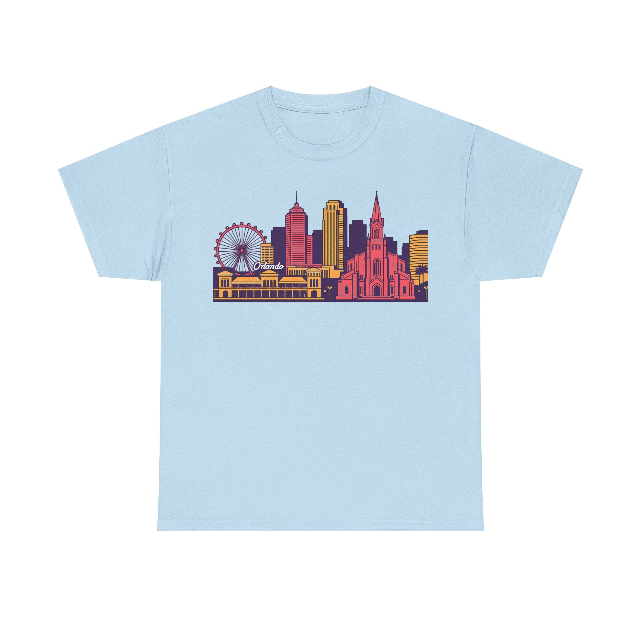 Orlando City Skyline T-Shirt — Colorful Urban Landmark Graphic Tee