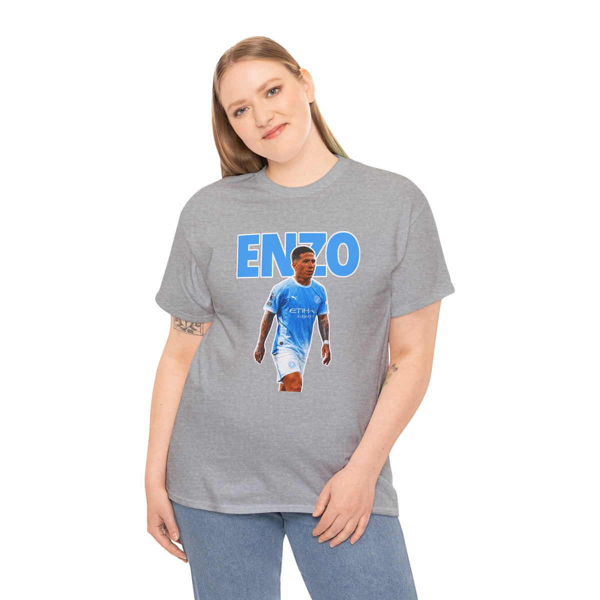 Enzo Fernandez Manchester City Inspired Cotton T-Shirt