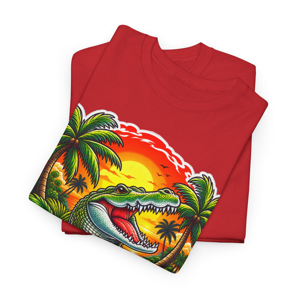 Florida Gator Sunset T-Shirt — Tropical Palm Beach Vacation Tee
