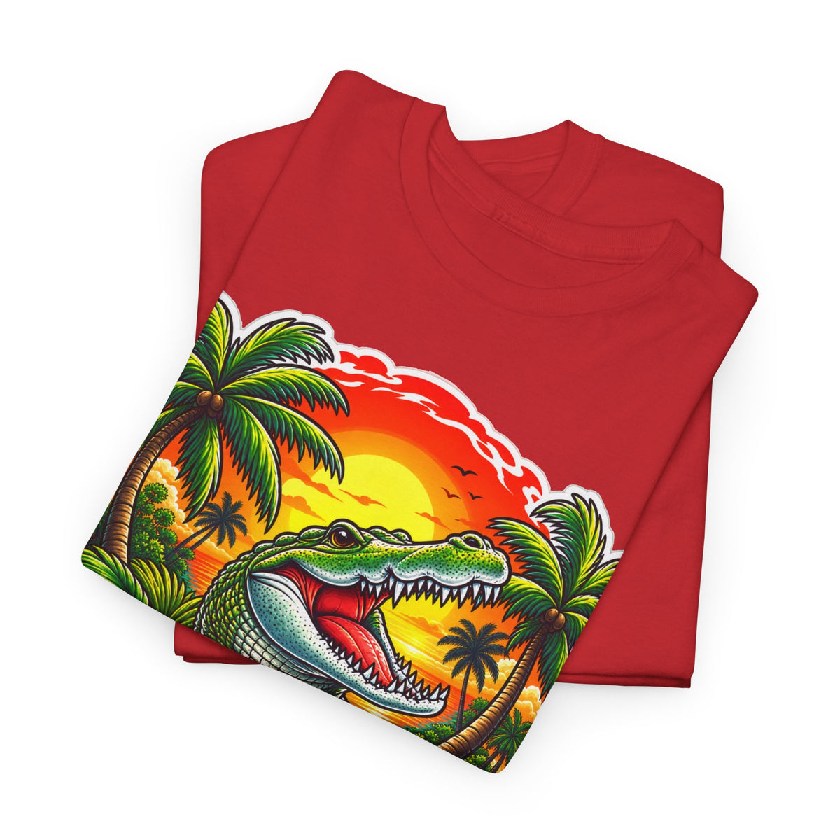 Florida Gator Sunset T-Shirt — Tropical Palm Beach Vacation Tee